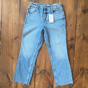 Zara Light Blue Straight Leg Jeans